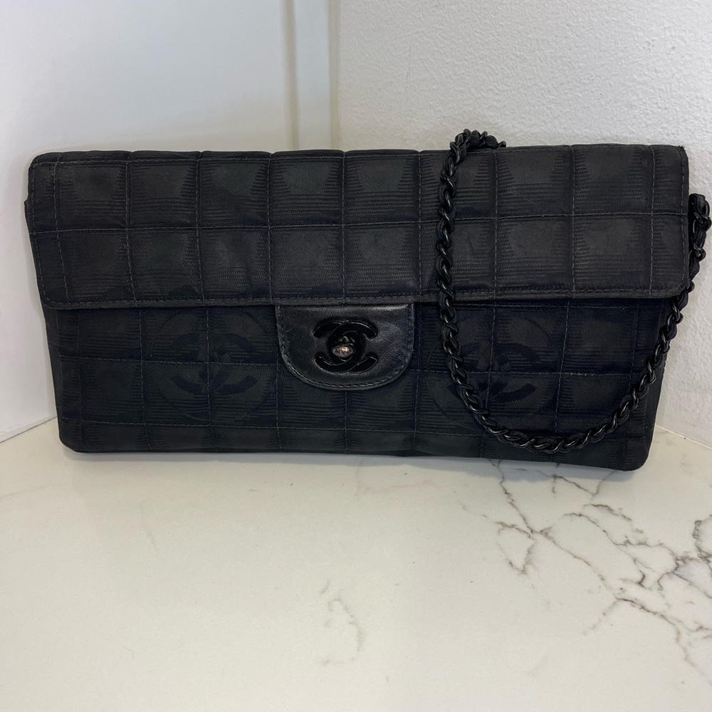 Chanel Black Travel Line Flap Bag